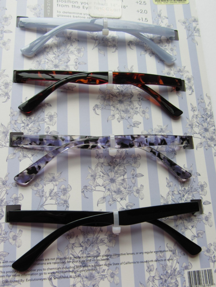 MAX STUDIO 4-PACK Premium Quality Reading Glasses Readers Multi-Colored NEW