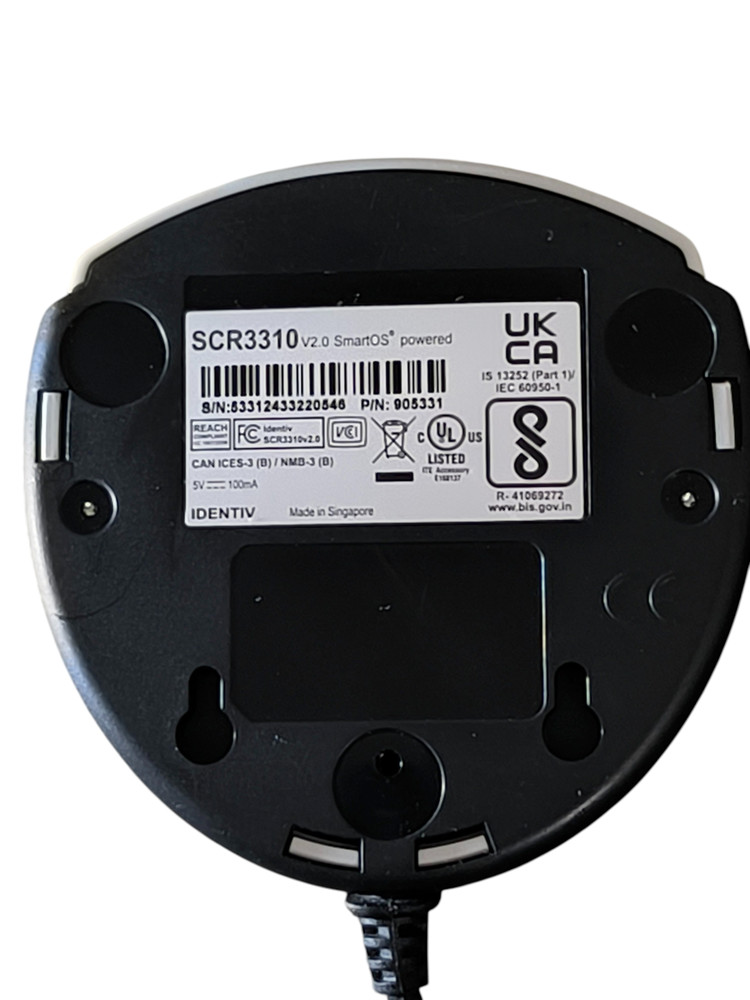 Identiv SCR3310v2.0 Smart USB Card Reader Type A USB