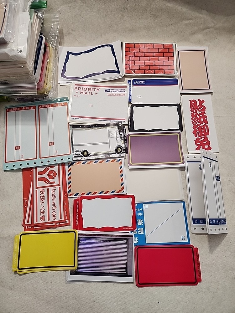Mixed Eggshell Stickers Blank Slaps Lot Of 25