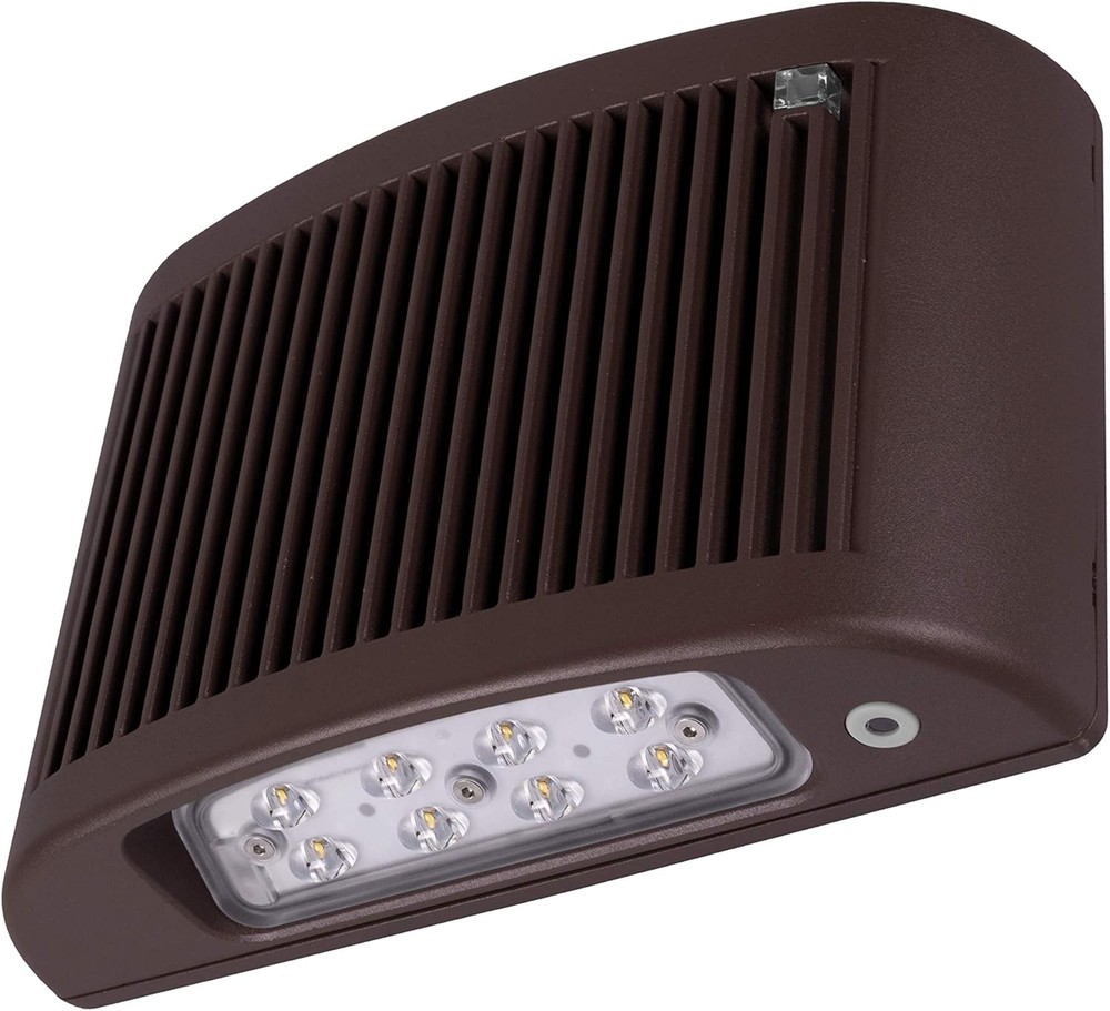 Bronze LED Emergency Wall Pack with Photocell 5000K