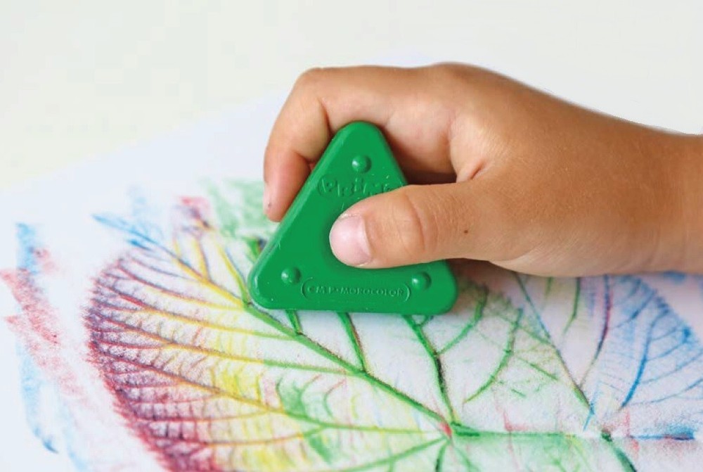 Primo Triangular Crayons, 6 Colors, Virtually Unbreakable & User Grip Friendly