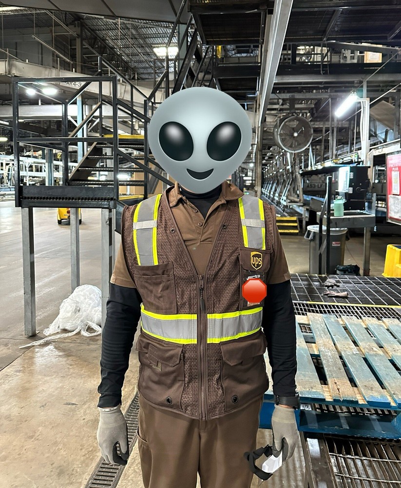 Brown safety vest reflective with pockets