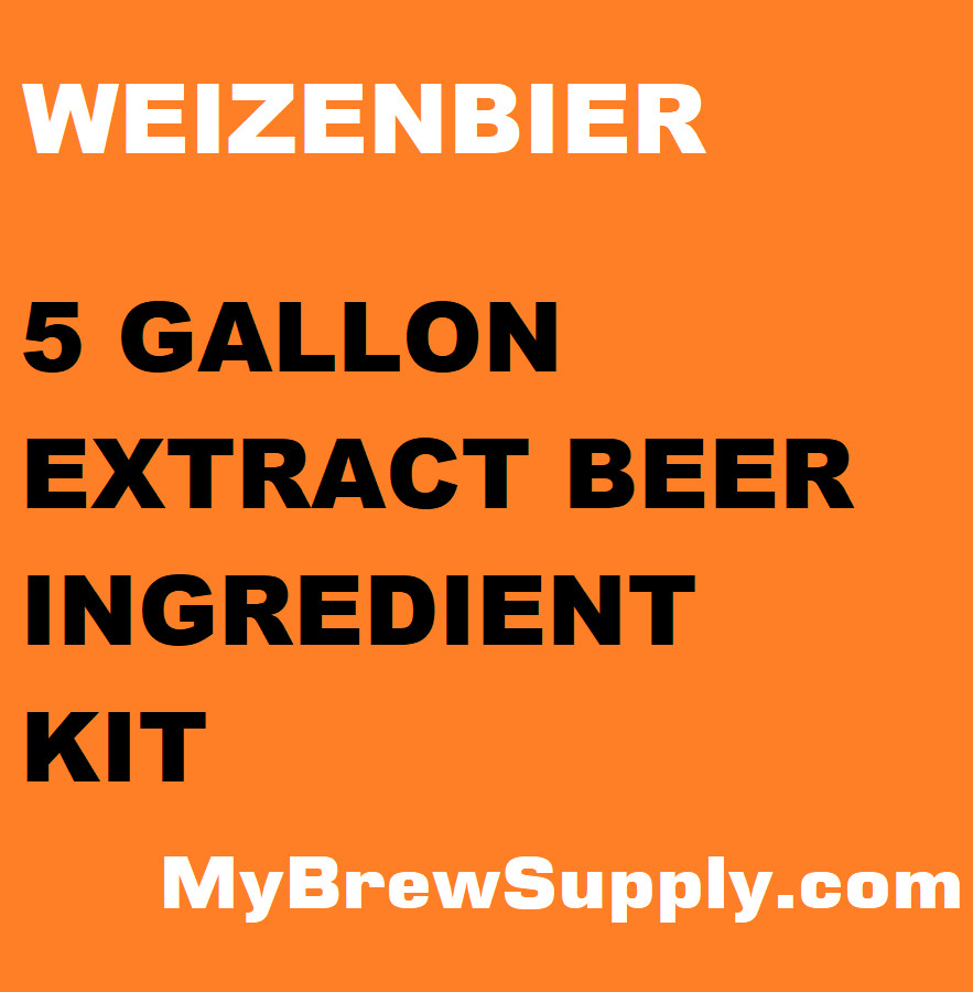 Weizenbier Homebrew 5 Gallon Beer Extract Ingredient Kit - My Brew Supply