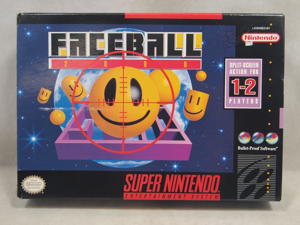 Faceball 2000 (Super Nintendo | SNES) Authentic BOX ONLY
