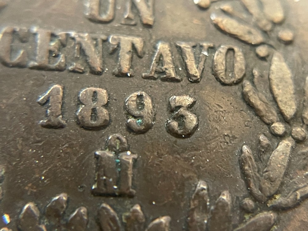 1893/2 ? Mexico One Centavo Coin