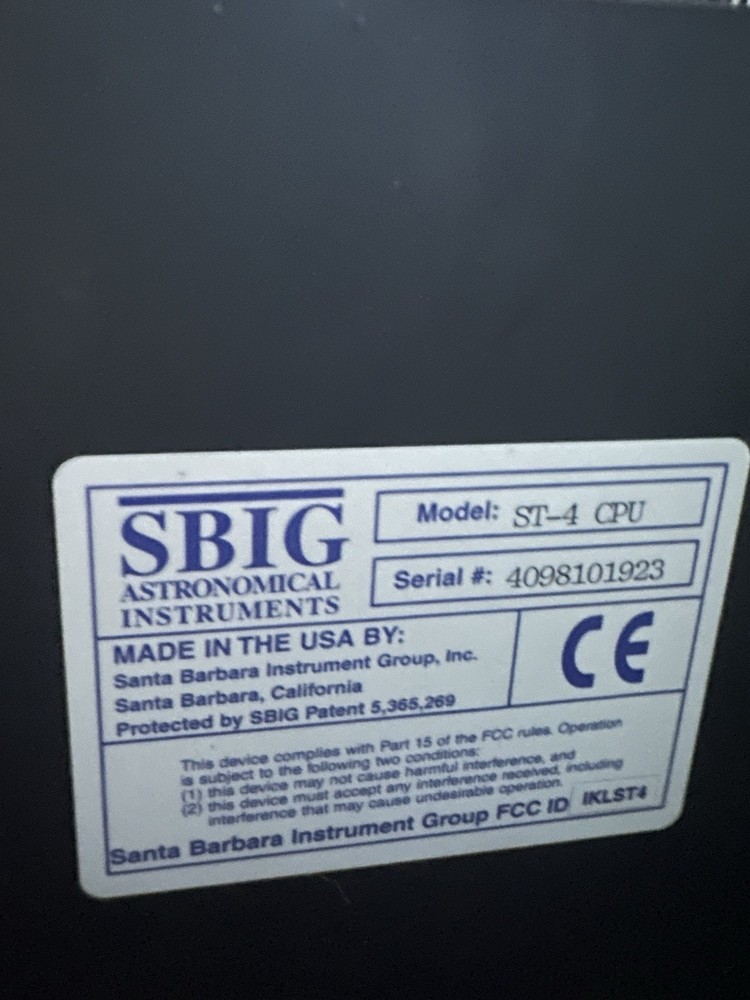 SBIG ST4 Star Tracker/ Imaging Camera