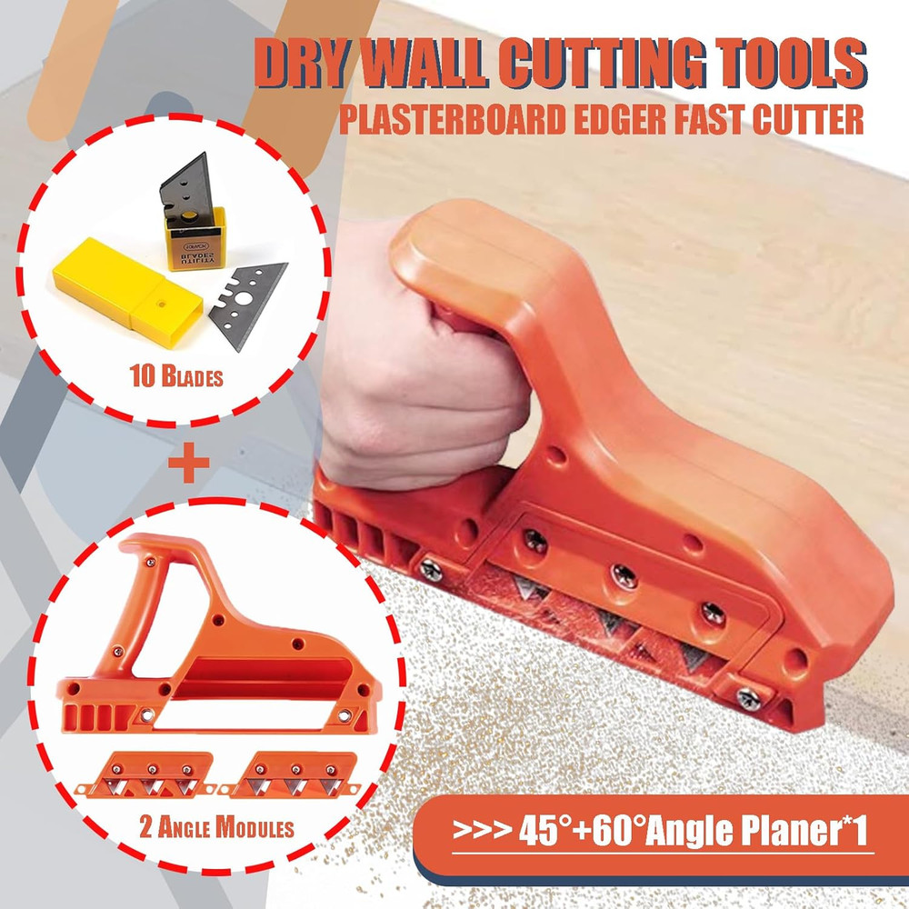 Drywall Cutting Tool, Plasterboard Angle Fast Cutter, Precise 45 60 Gypsum Board