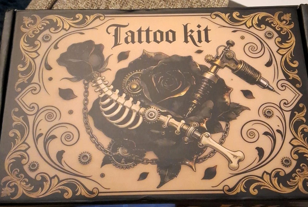 NB Multicolor Adjustable Tattoo Kit with Pen, Ink, Needles, Cartridges