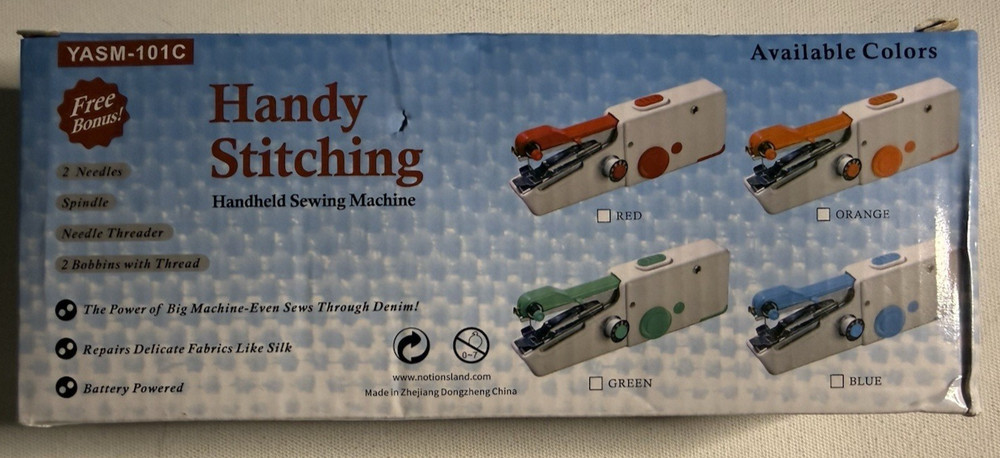 Handy Stitch Handheld Sewing Machine Cordless-Blue