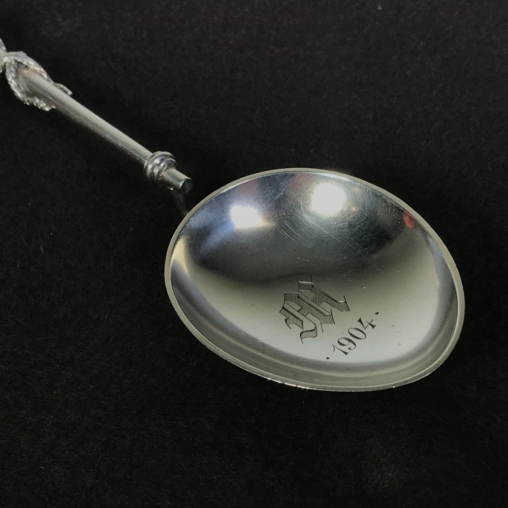 Figural Continental 800 Silver Spoon Stork Birds & Snakes