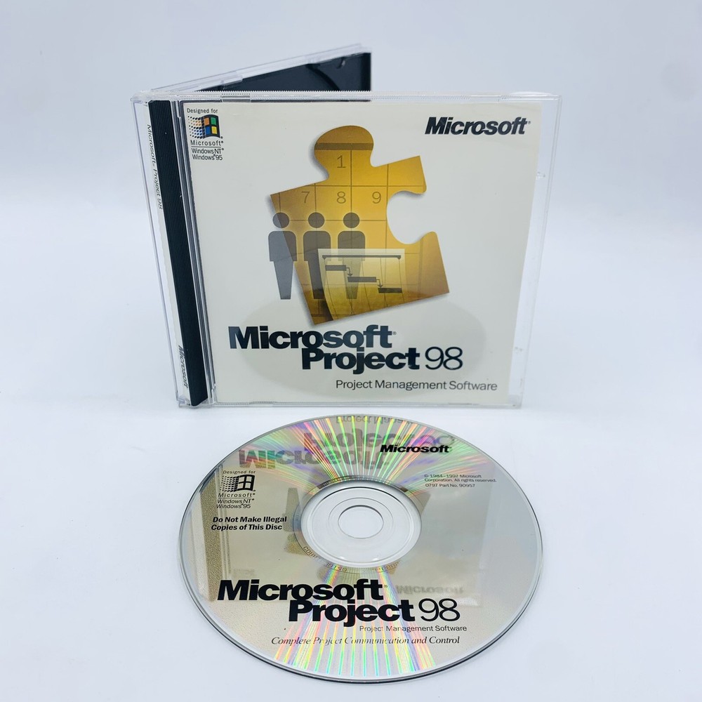 Microsoft Project 98 Project Management Software w/ Key TESTED, Fast Free Ship