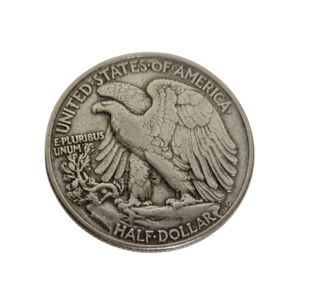 HTF  Double Sided Magic Trick Two-Tailed Walking Liberty Half Dollar + Quarter