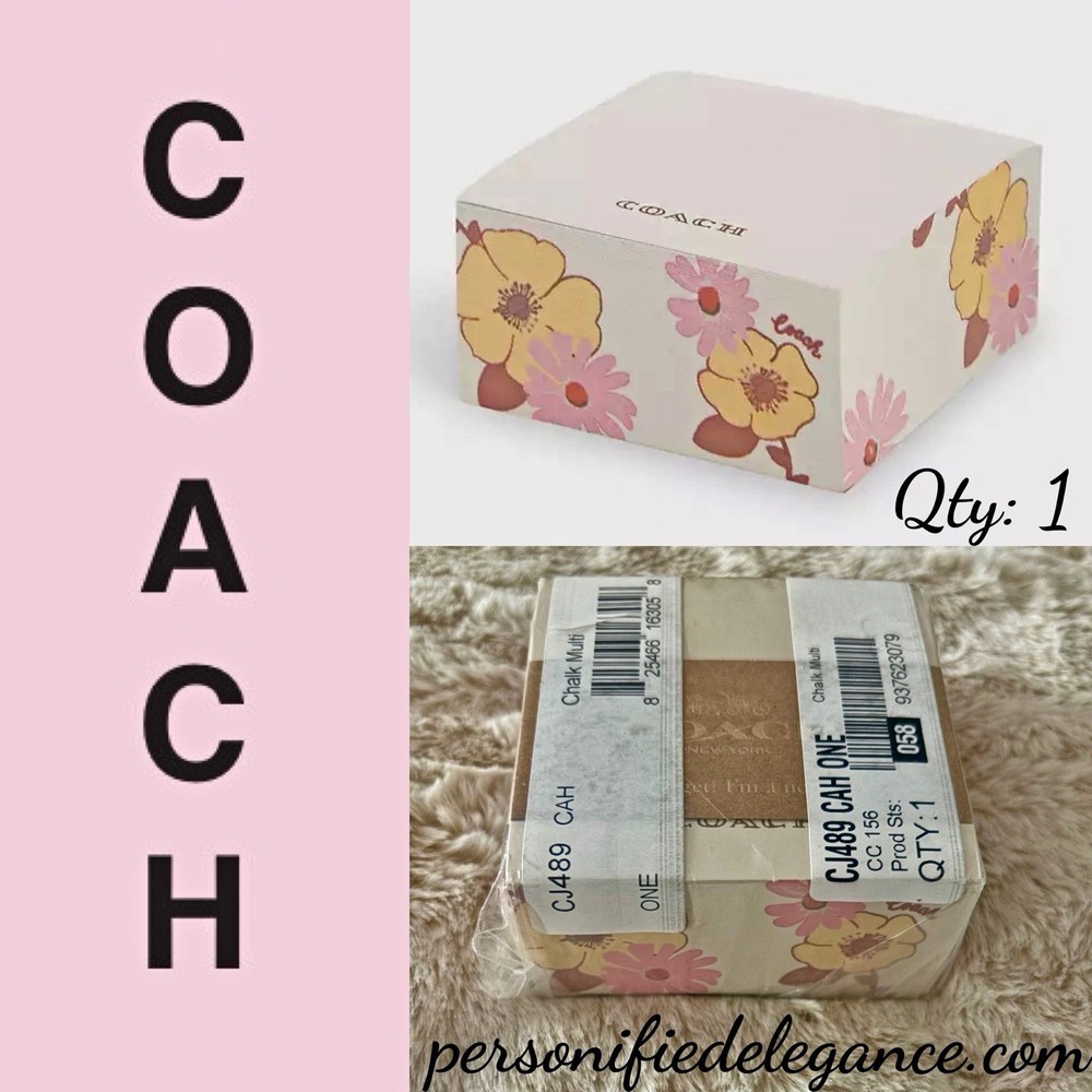 NEW Coach Chalk Multi Floral Print 288 Sheet Note Cube