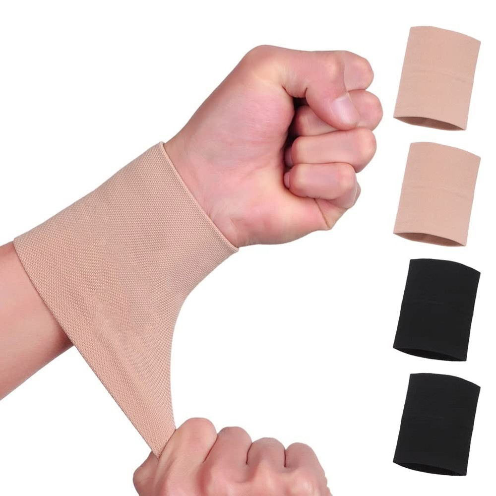 Wrist Compression Sleeve (4PCS), Soft Support Brace Bands for L