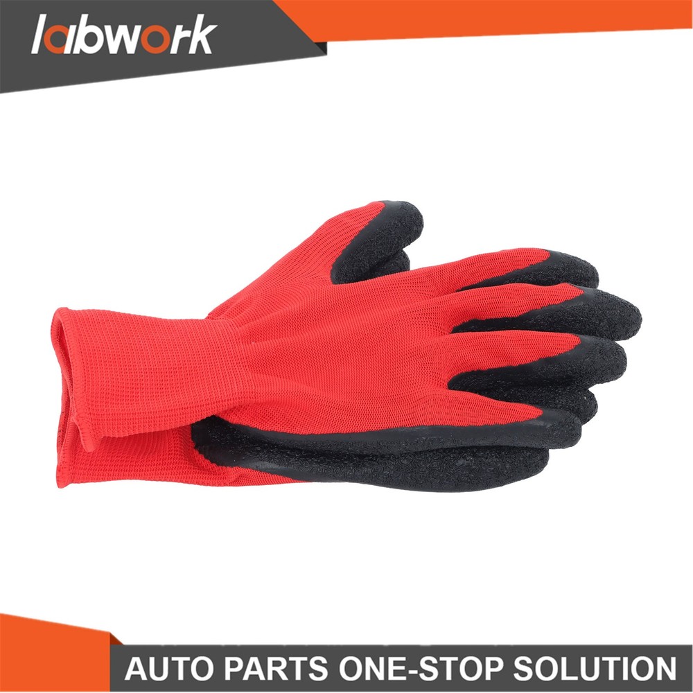 Labwork Cut Resistant Size L 12Pack Crinkle Latex Rubber Coated Grip Work Gloves