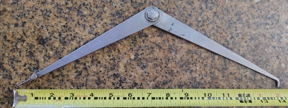 🗽 VINTAGE LUFKIN RULE 14" ID/ OD CALIPER DIVIDER