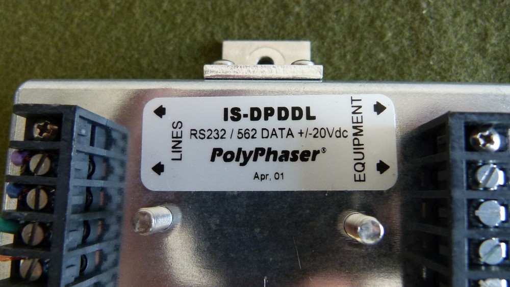 Polyphaser IS-DPDDL RS232/562 DATA +/20VDC Impulse Suppressor/Protector (#1)