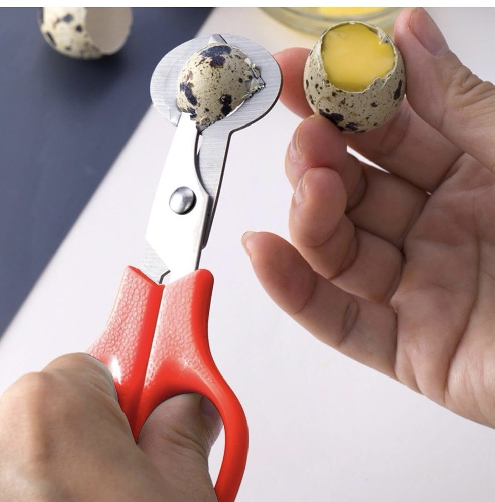 Stainless Steel Quail-Egg Cutter Scissors Kitchen Egg Shears Tool-2Pcs