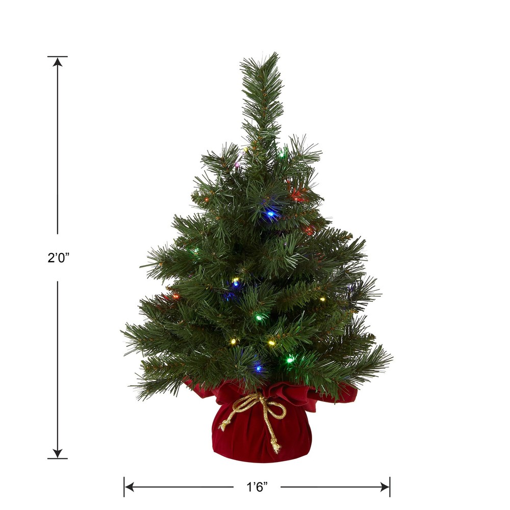National Tree Company Pre-lit Artificial Mini Christmas Tree | Includes