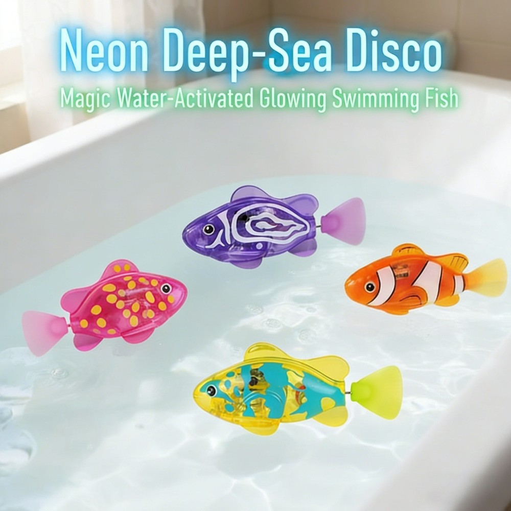 4pcs Magic Water-Activated Glowing Interactive Colorful Swimming Fish