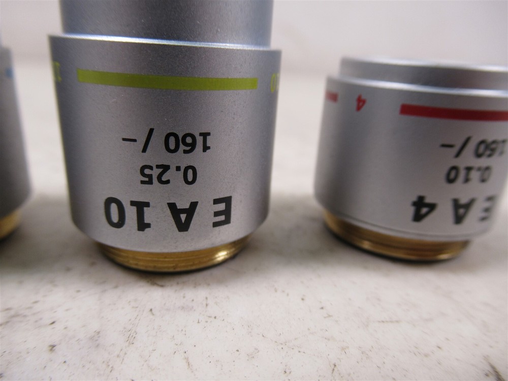 Wolfe Contour Microscope Objective Lenses EA100x EA40x EA10x EA4x