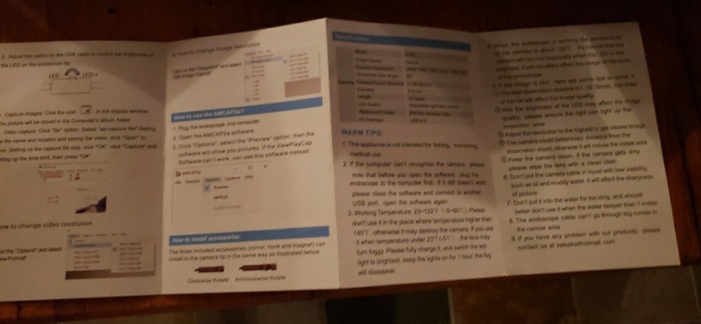 Used Once NIDAGE USB Inspection Camera Endoscope 30ft Wireless