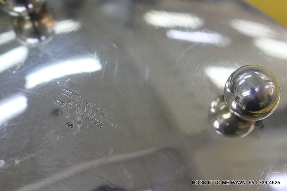 TIFFANY & CO MAKERS STERLING SILVER LARGE NUT DISH 9. 17 oz.