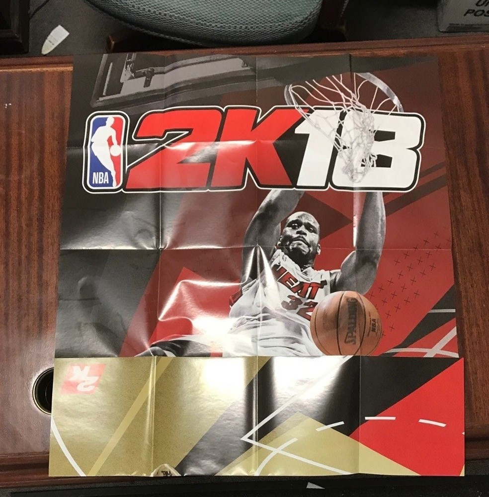 NBA 2k18 poster SHAQ