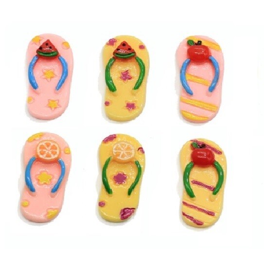 Fruit Flip Flops - Shelly's Buttons - Flat Back Embellishments - Craft Scrap