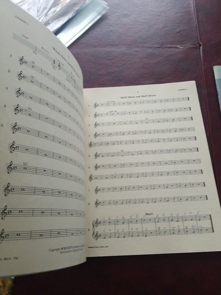 Vintage Rubank 1934 Elementary Method & 1940 Advanced Method For Saxophone