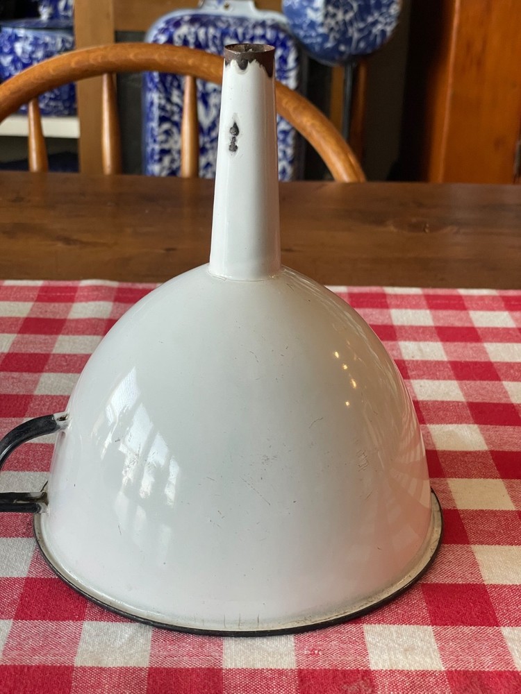 Vintage Large Black Trimmed Funnel