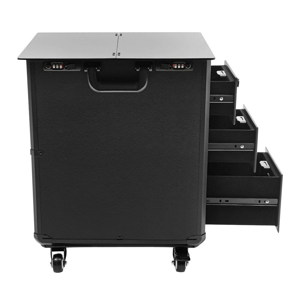 Rolling Makeup Case, Makeup Case with 4 Universal Wheels Combination Lock