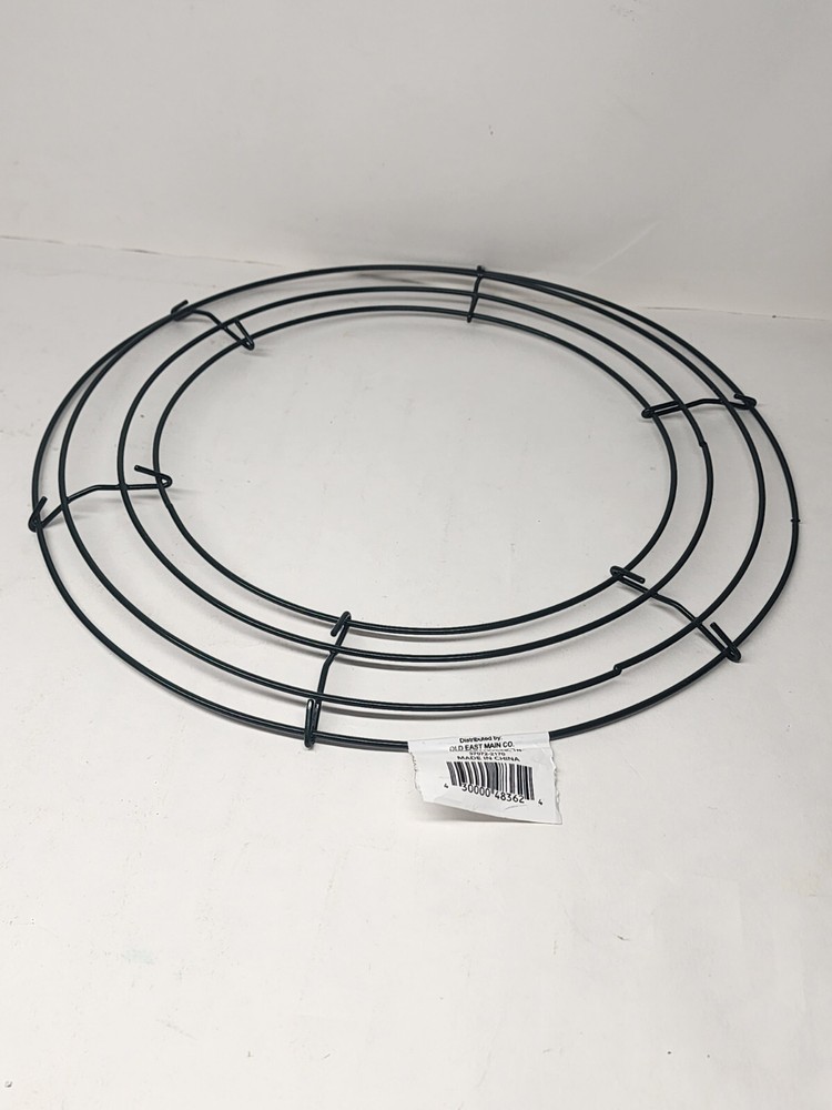 Wire Wreath Frame 12 Inch Solid Round Metal Floral Wreath Versatile 2 Pcs