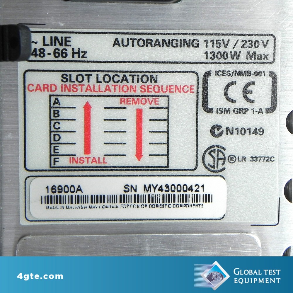 Keysight 16900A Logic Analyzer Mainframe - Sold As-Is