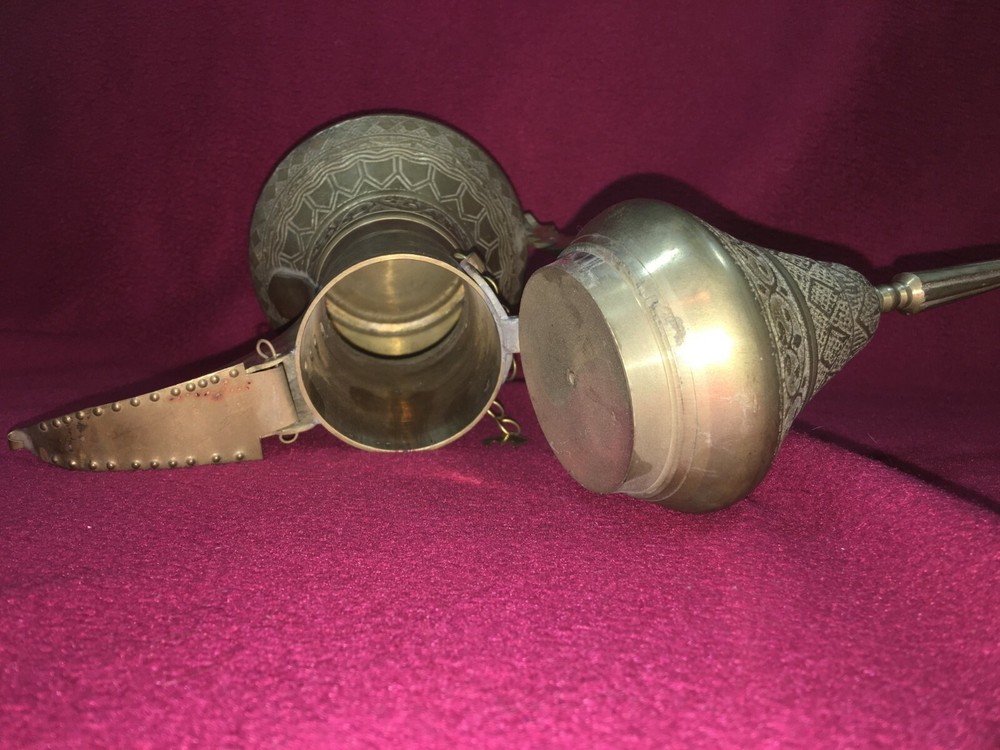 Vintage Middle Eastern Brass Dallah Coffee Pot
