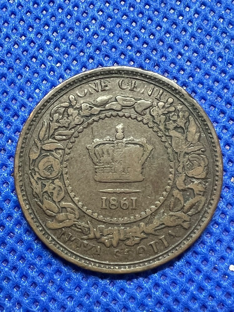 1861 Canada Nova Scotia Large Cent Coin #80