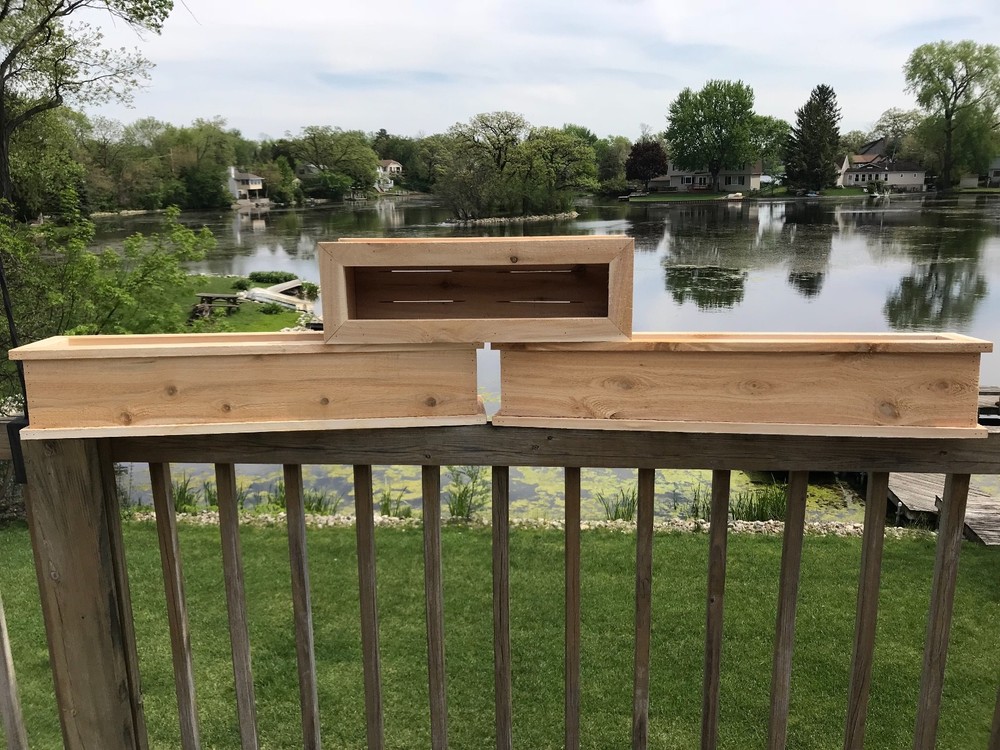 3/4" Solid Cedar Flower, Herb Planter box Various Sizes With FREE SHIPPING