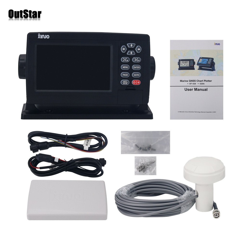 XF-520 Marine GNSS Chart Plotter 5" 480x272 C-MAP/XINUO-MAP GPS Plotter