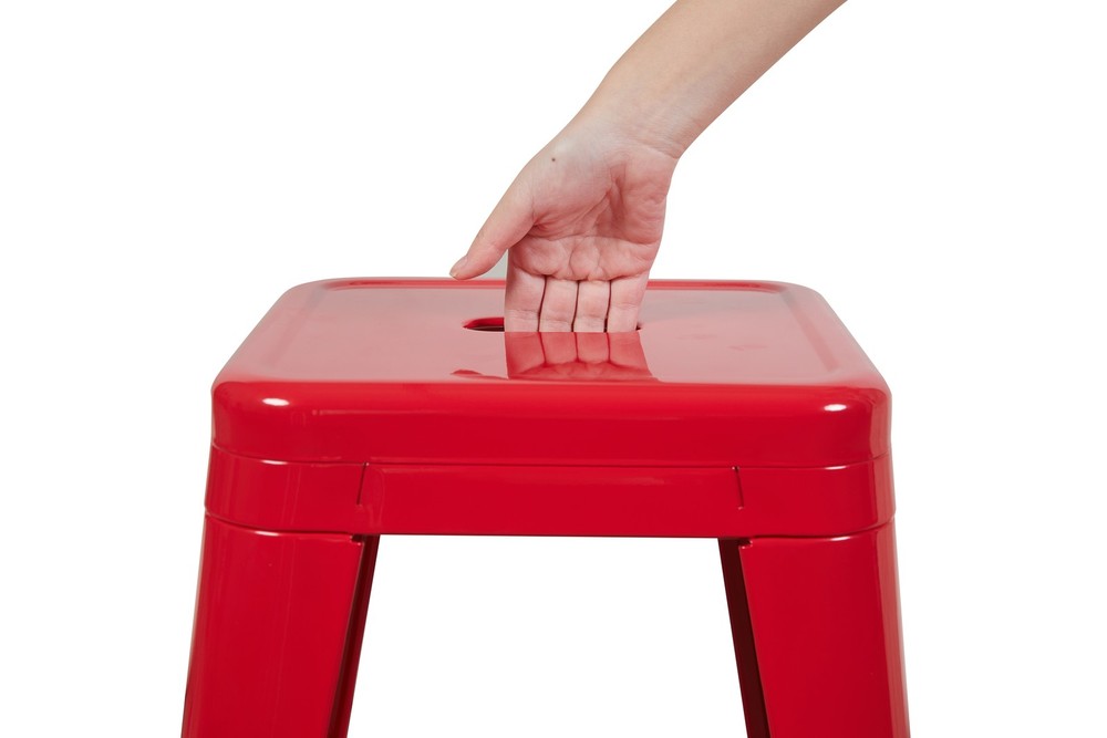 24 Inch Counter Height Stool, Backless Metal Bar Stools Set of 4, Non-Stackabl