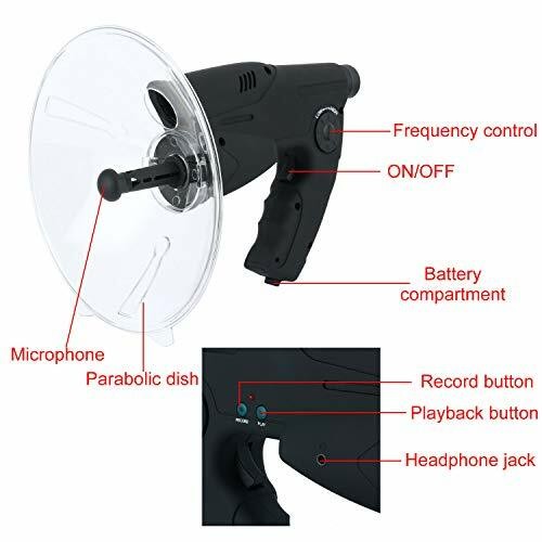 300FT Parabolic Sonic Listening Device Microphone Amplifier Spy Bionic Ear Sound