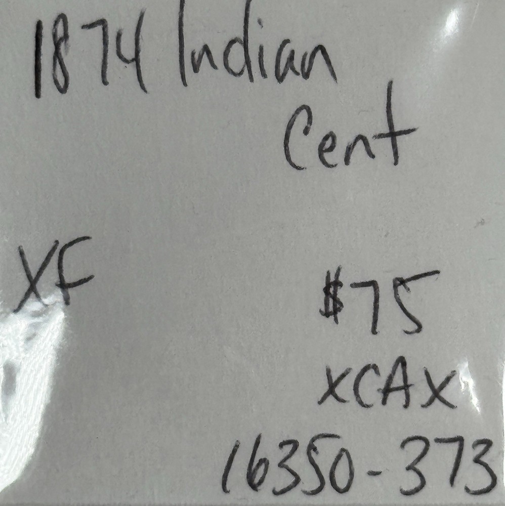 1874 INDIAN HEAD CENT XF
