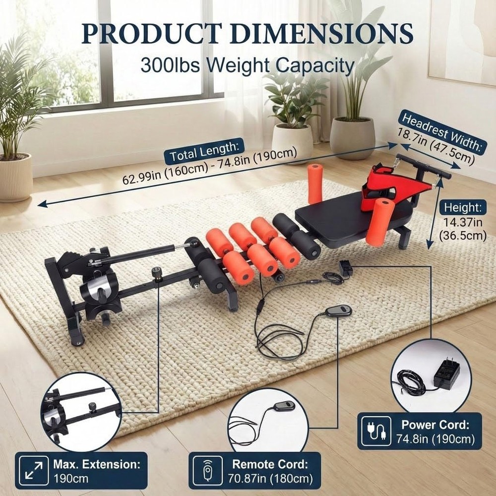 Electric Traction Machine for Neck and Back, Home Spinal Decompression Device...