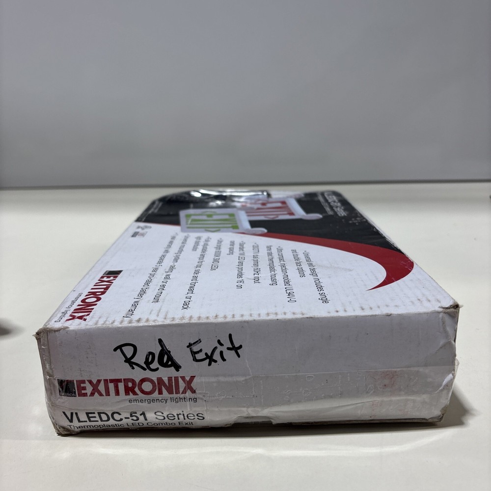 Exitronix VLEDC-51 series exit sign 120-277v with lights