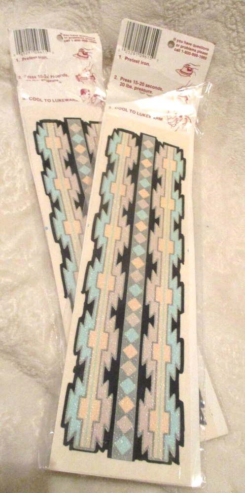 Crafting~Iron Ons~Southwest Pattern~2 Sealed Packages