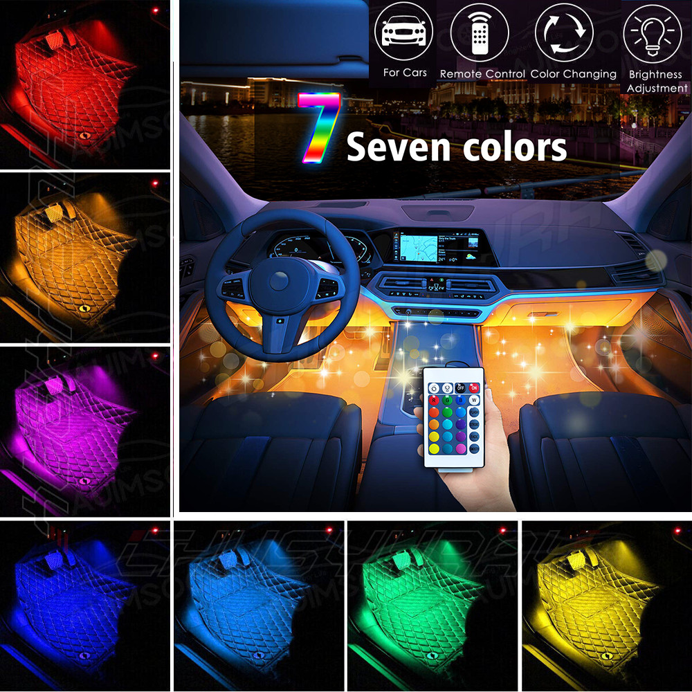 Car LED Strip Light Controller Car Interior cigarette lighter Atmosphere Lamp 4x