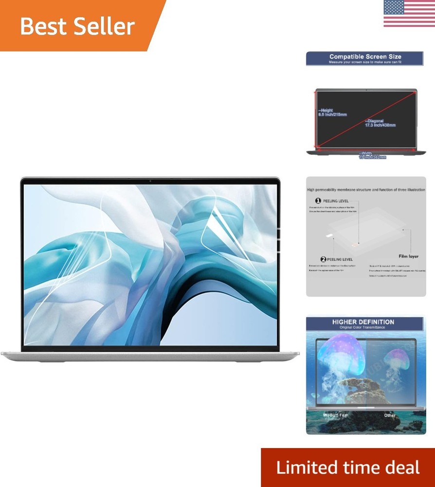 2-Pack 17.3'' Scratch Resistant Laptop Screen Protector - Glossy Finish