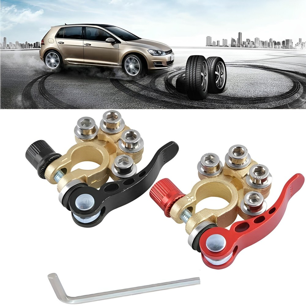 4X Car Battery Terminals Connector Clamp Quick Release Adjust Disconnect Tool