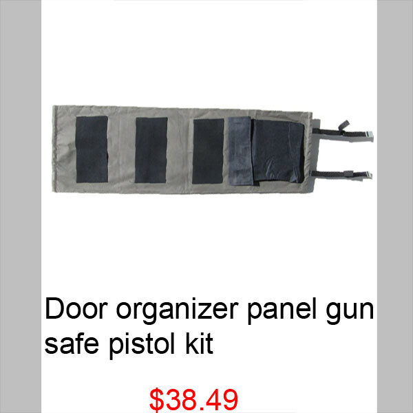 Door organizer panel gun safe pistol kit