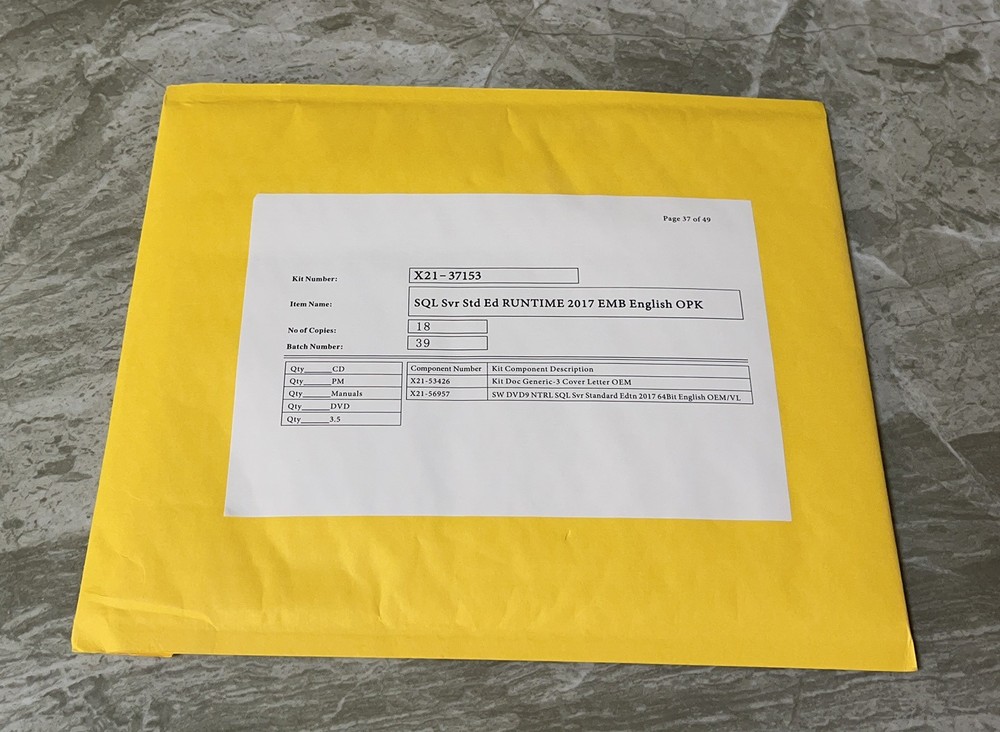 Microsoft SQL Server 2017 Standard with 24 Core License, unlimited User CALs