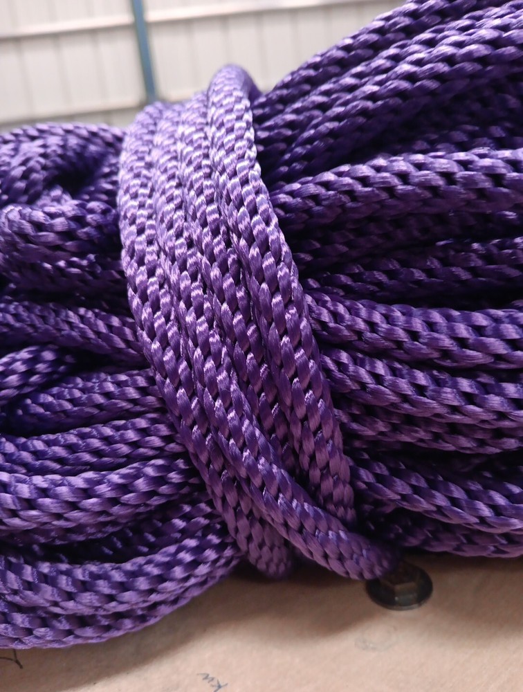 3/8” x 202ft. Solid Braid Polyester Rope. Made in USA. Purple
